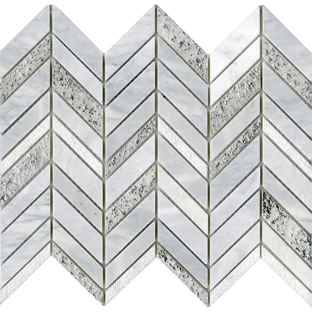 Victorian Chevron White 25,2x30,4